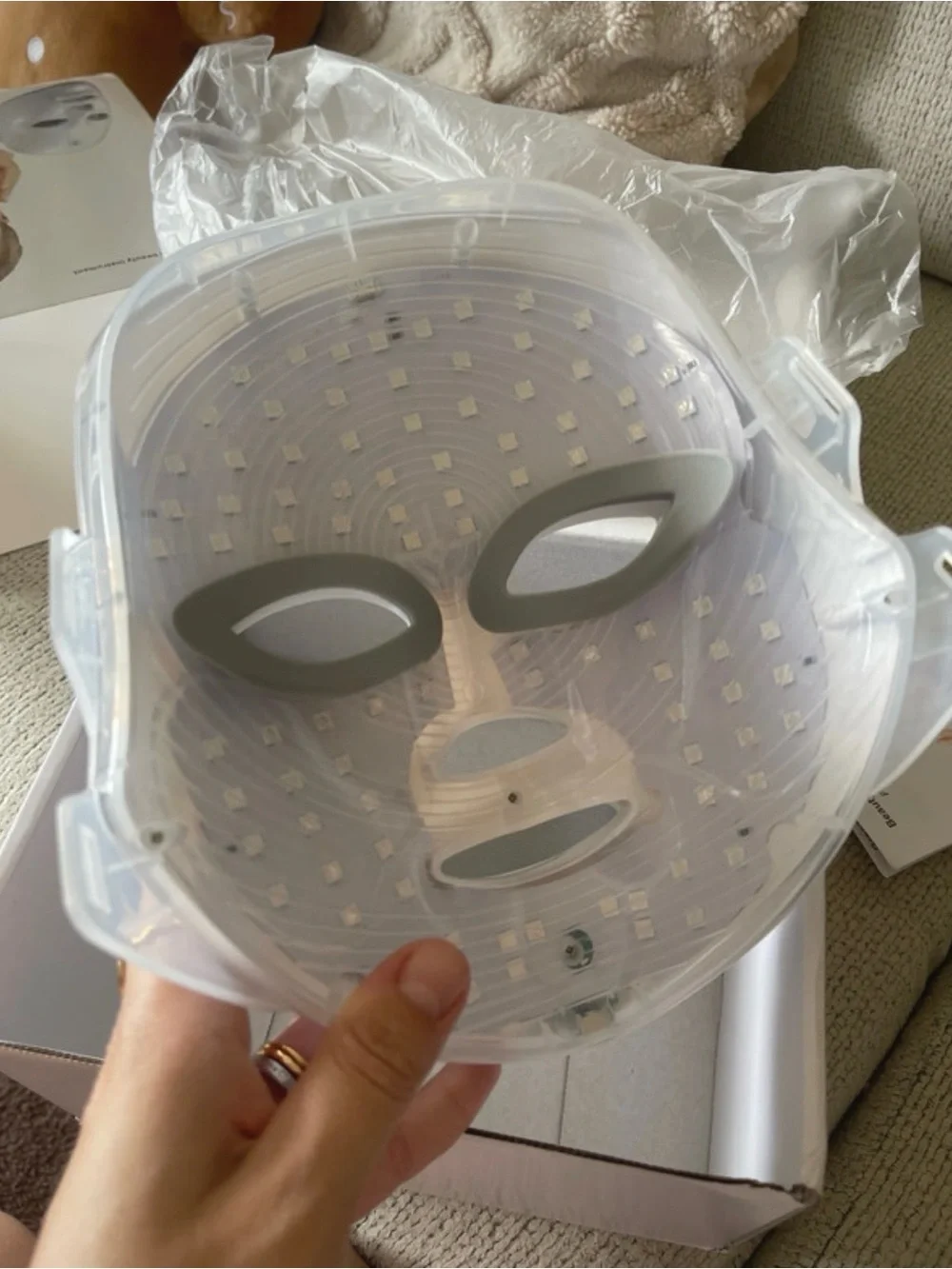 Light Facial Beauty Instrument LED Therapy Mask - White